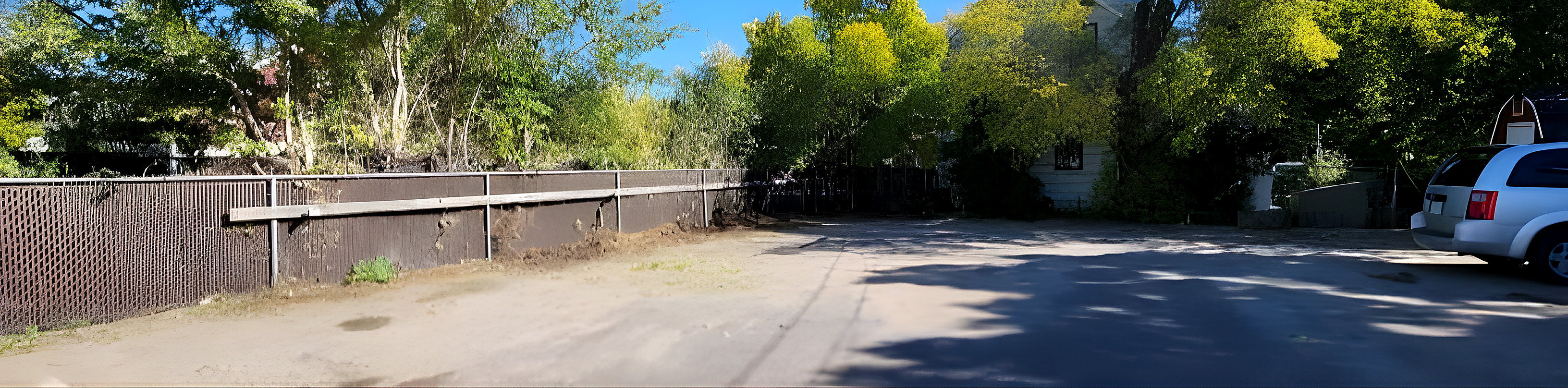 Gravel parking lot behind 834 Alder Avenue